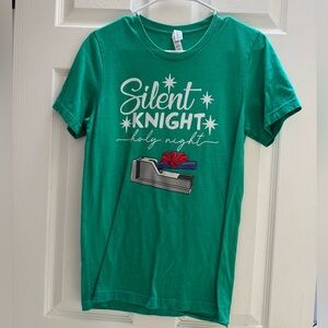 Funny Nurse Silent Knight Green Bella Canvas  T-Shirt | Small